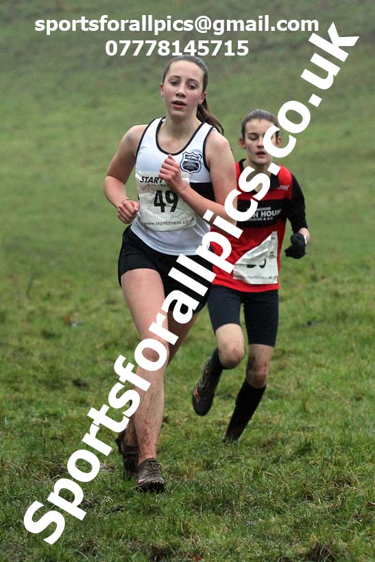 Girls under-15s, NECAA Junior Cross Country Relays, Thornley Farm, Peterlee, Saturday, December 12th. Photo: David T. Hewitson/Sports for All Pics